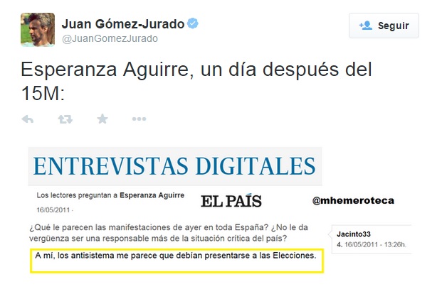 tweet elecciones Aguirre