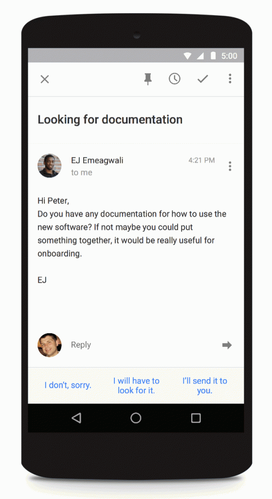 Smart Reply de Gmail