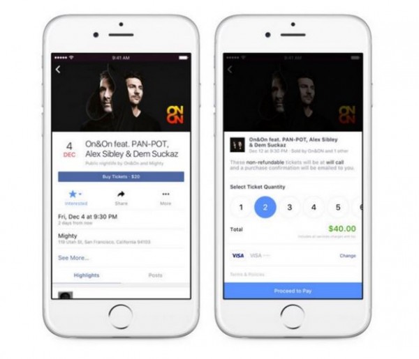 Facebook ya vende entradas para conciertos