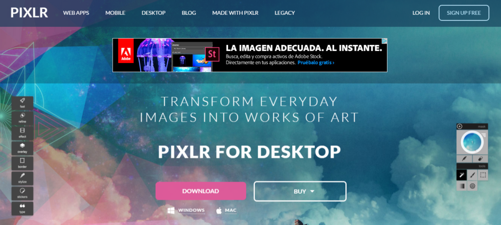 Autodesk Pixlr editor de foto