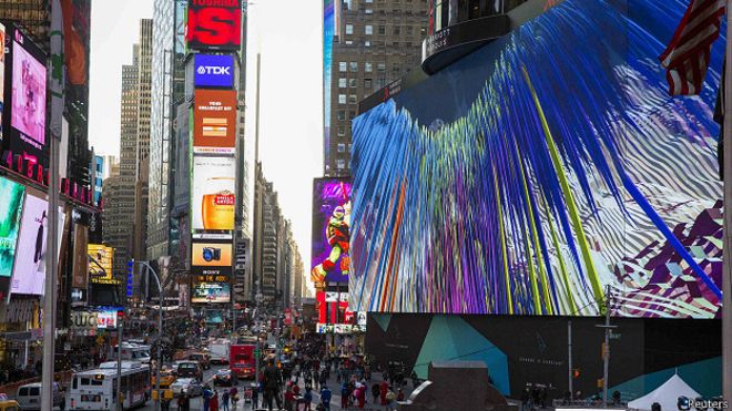 Valla interactiva de Times Square