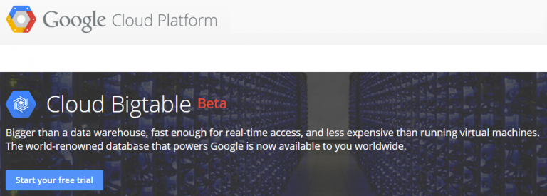 Google Cloud BigTable, la nueva plataforma de almacenamiento Big Data de Google